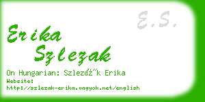 erika szlezak business card